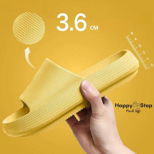 Claquettes ultra confort jaune 3.6cm